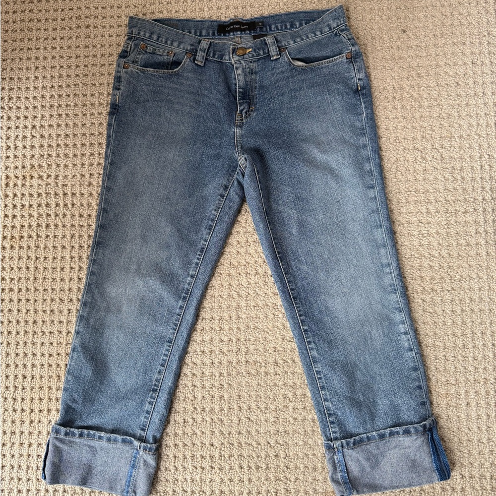 Calvin Klein Jeans Light Blue Cropped Denim